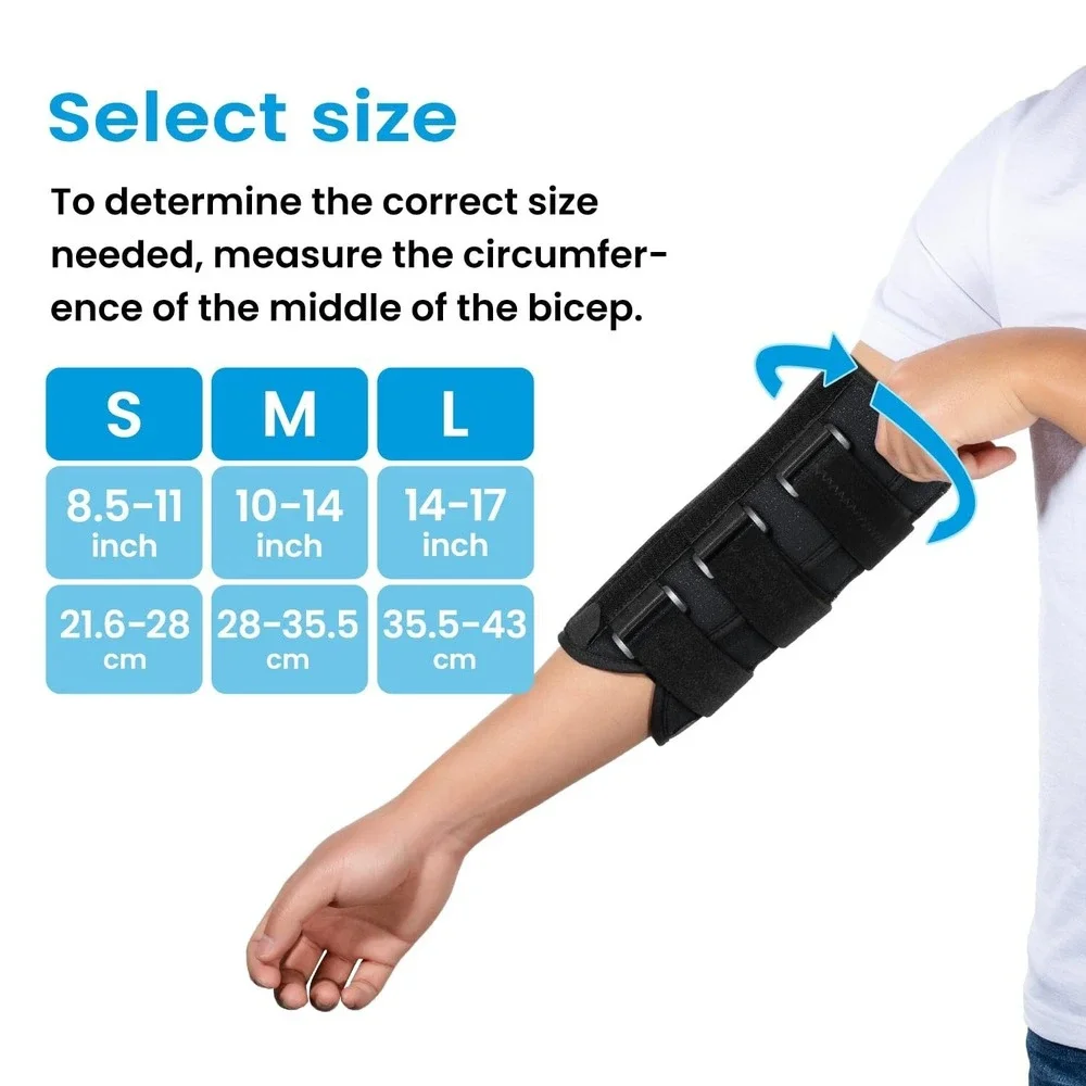 Sylong Elbow Brace for Ulnar Nerve Entrapment Cubital Tunnel Syndrome - Black Sm